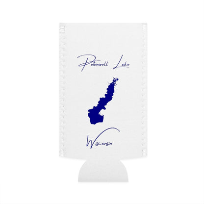 Wisconsin  Petenwell  Lake  Slim  Can  Koozie  front  position  view  from  flat-front  white.webp