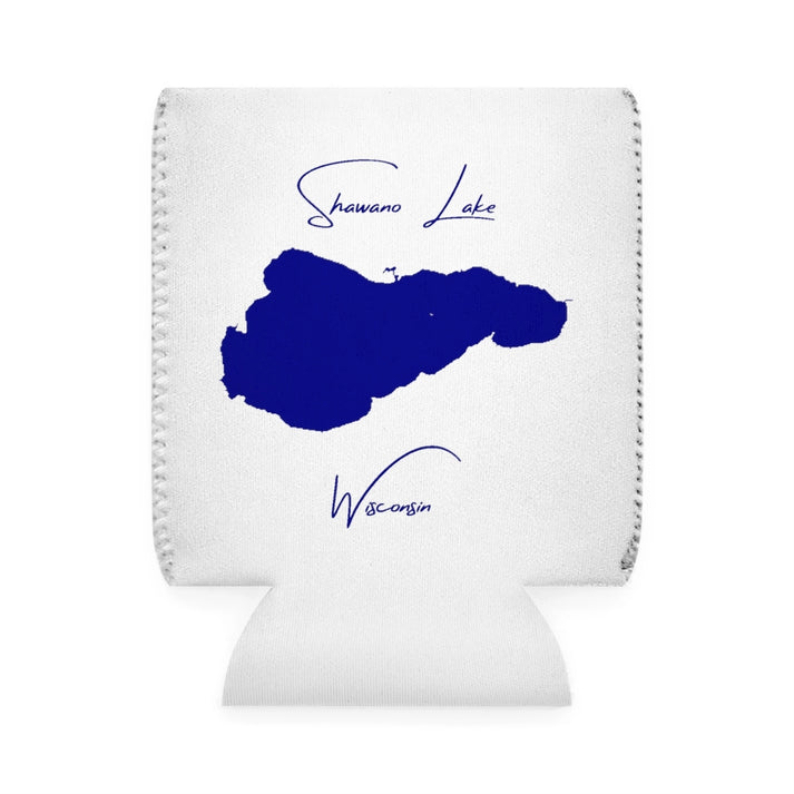 Wisconsin  Shawano  Lake  Can  Koozie  front  position  view  from  front-1  white.webp