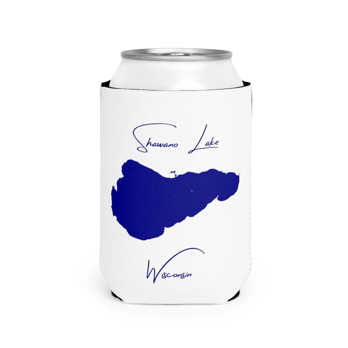 Wisconsin  Shawano  Lake  Can  Koozie  front  position  view  from  front-2  white.webp