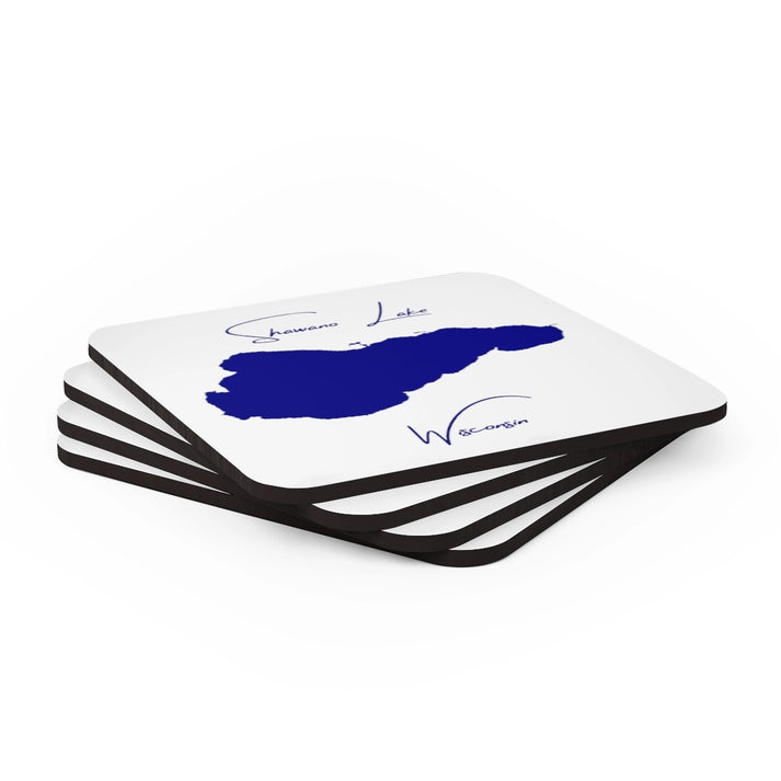 Wisconsin  Shawano  Lake  Coaster  Set  front  position  view  from  stacked  3.75  x  3.75.webp