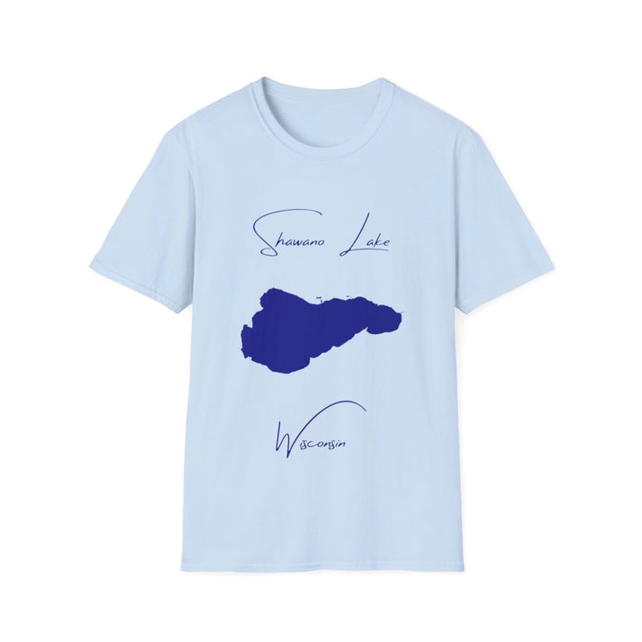 Wisconsin  Shawano  Lake  T-shirt  front  position  view  from  front  light  blue.webp