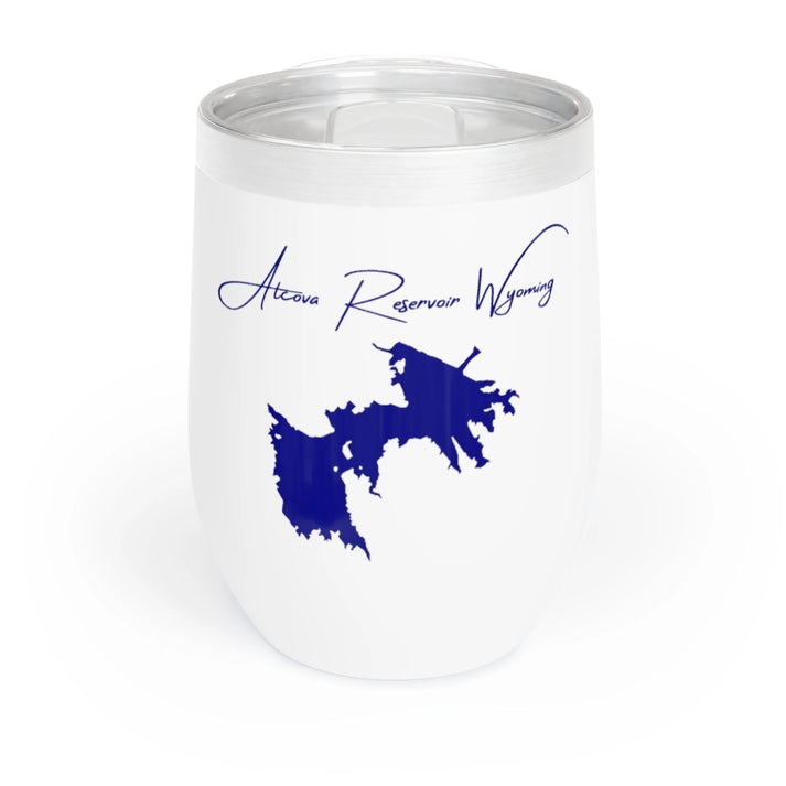 Wyoming  Alcova  Reservoir  Wine  Tumbler  front  position  view  from  front  white.webp