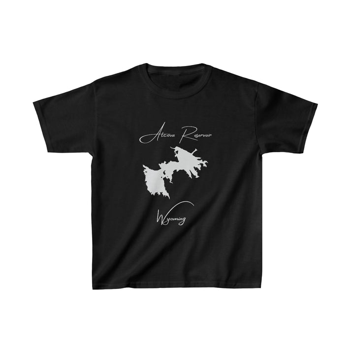 Wyoming  Alcova  Reservoir  Youth  T-shirt  front  position  view  from  front  black.webp