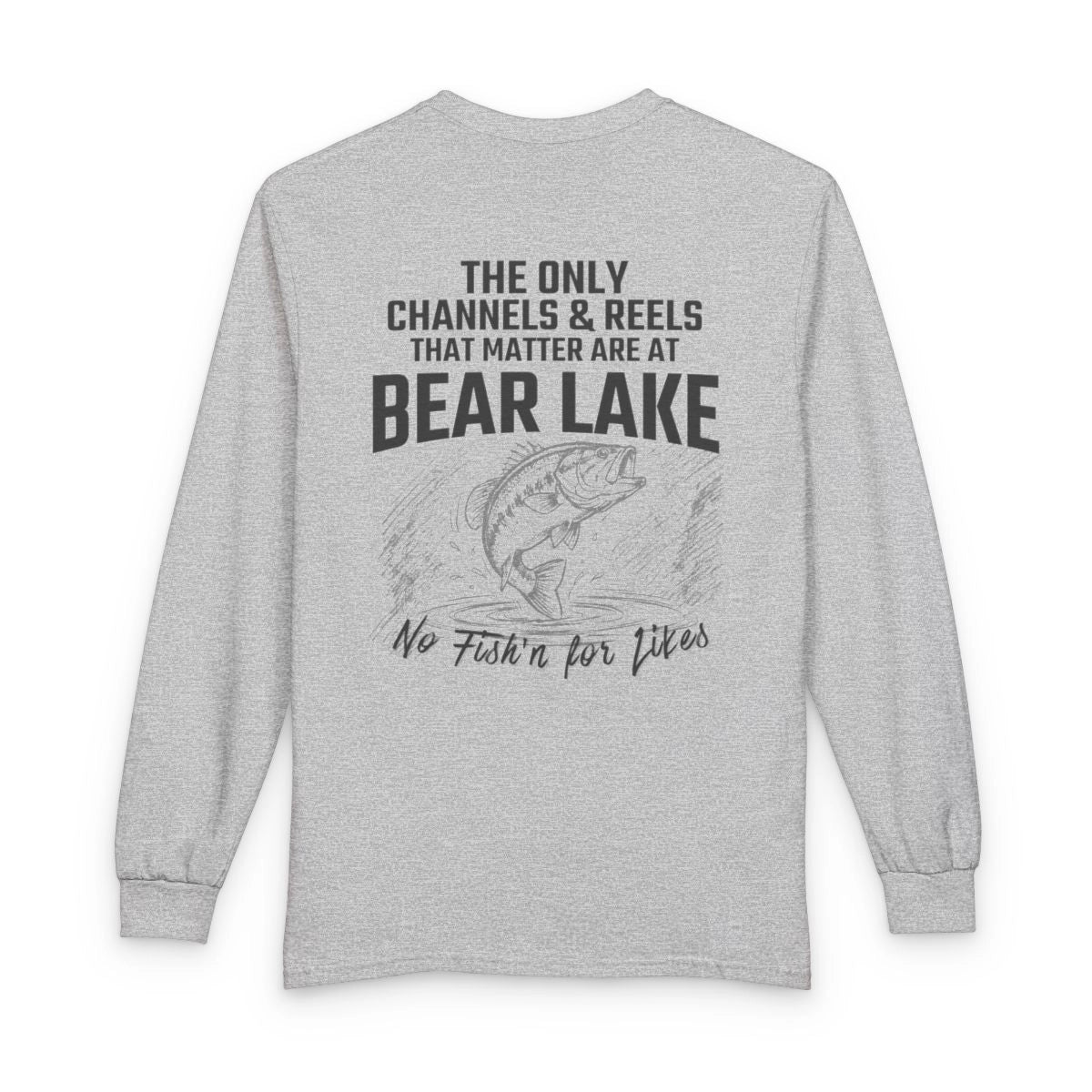 Wyoming  Bear  Lake  Long  Sleeve  Fishing  T-shirt  back  position  view  from  back  sport  grey.webp