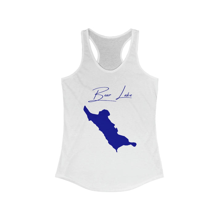 Wyoming  Bear  Lake  Racerback-Tank  front  position  view  from  front  solid  white.webp