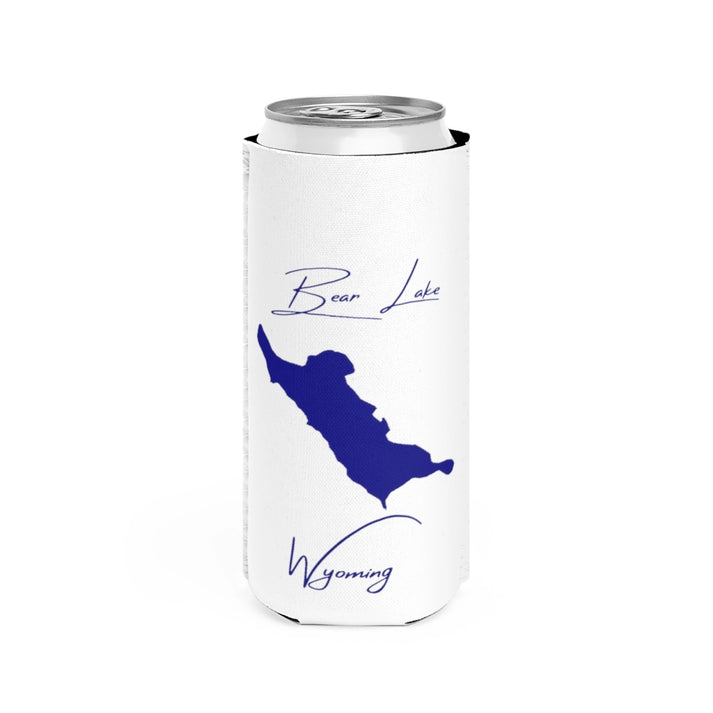 Wyoming  Bear  Lake  Slim  Can  Koozie  front  position  view  from  front  white.webp