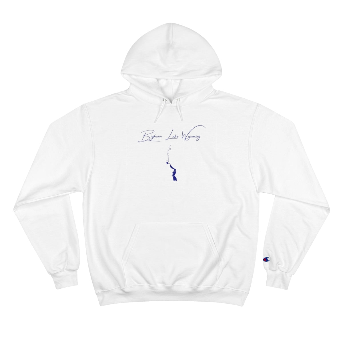 Wyoming  Bighorn  Lake  Hoodie  front  position  view  from  front  white.webp