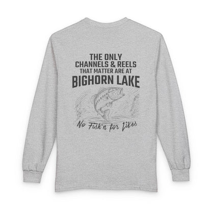 Wyoming  Bighorn  Lake  Long  Sleeve  Fishing  T-shirt  back  position  view  from  back  sport  grey.webp