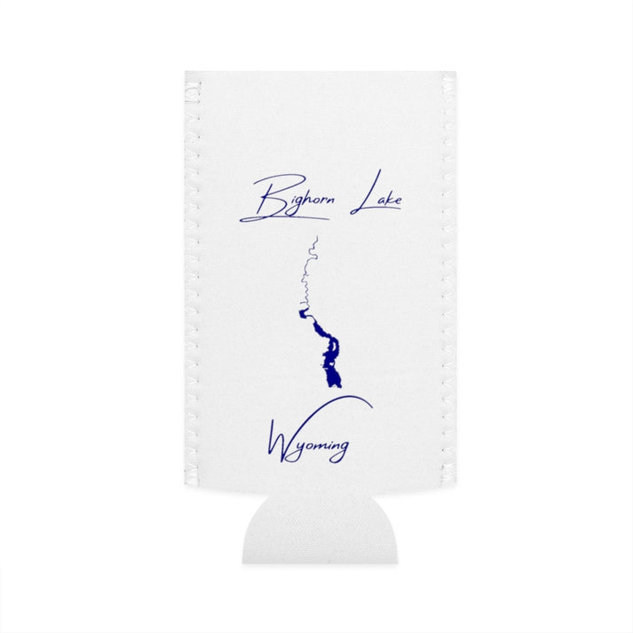 Wyoming  Bighorn  Lake  Slim  Can  Koozie  front  position  view  from  flat-front  white.webp