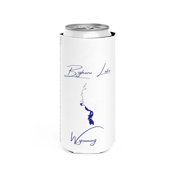 Wyoming  Bighorn  Lake  Slim  Can  Koozie  front  position  view  from  front  white.webp