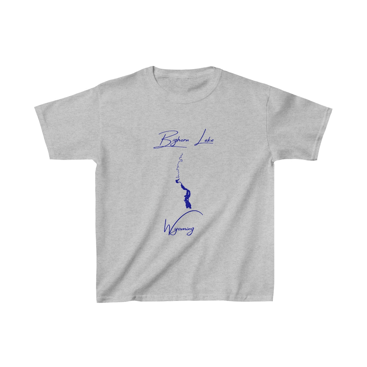 Wyoming  Bighorn  Lake  Youth  T-shirt  front  position  view  from  front  sport  grey.webp