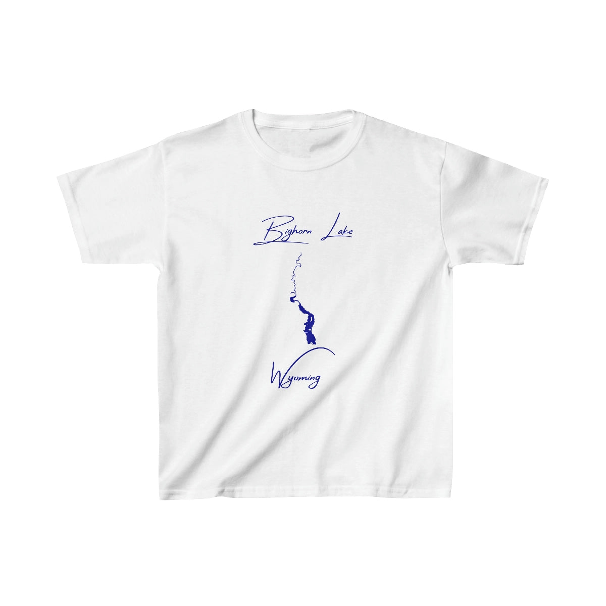 Wyoming  Bighorn  Lake  Youth  T-shirt  front  position  view  from  front  white.webp