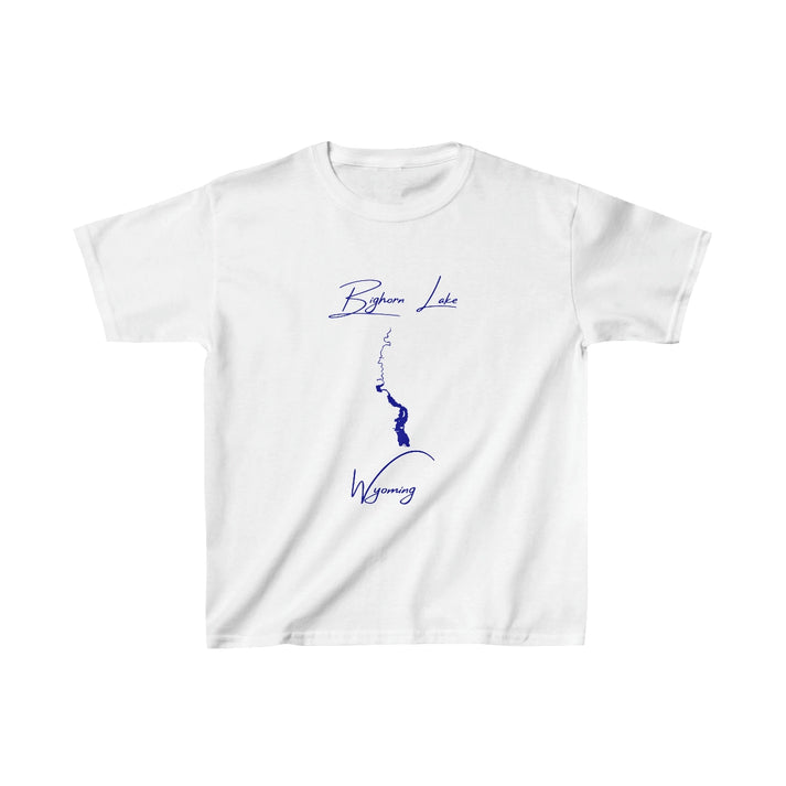 Wyoming  Bighorn  Lake  Youth  T-shirt  front  position  view  from  front  white.webp