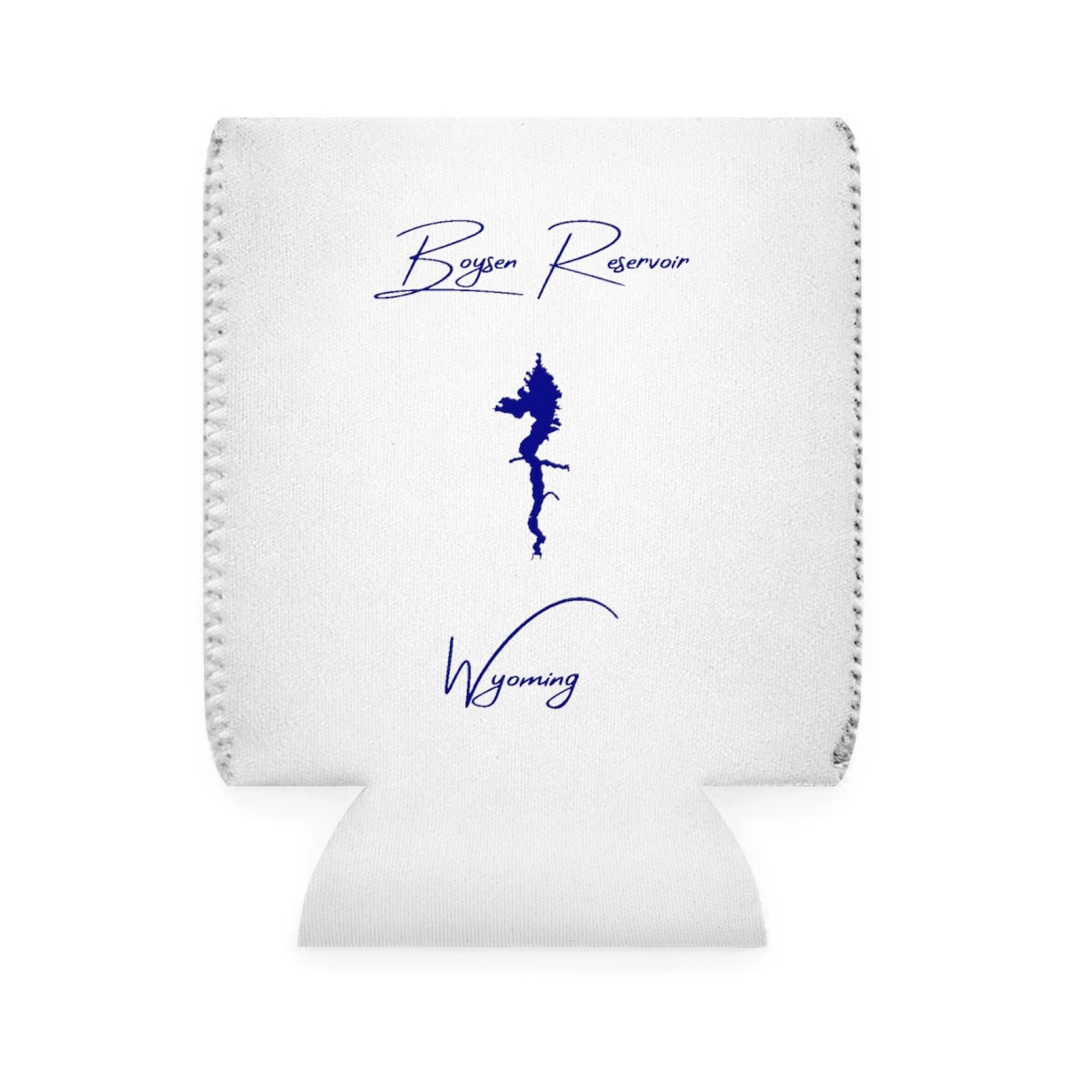 Wyoming  Boysen  Reservoir  Can  Koozie  front  position  view  from  front-1  white.webp