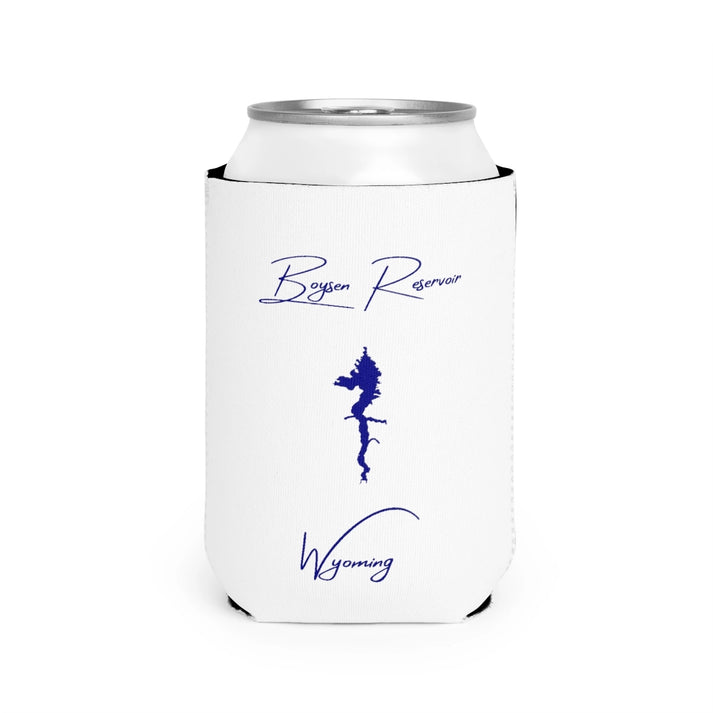 Wyoming  Boysen  Reservoir  Can  Koozie  front  position  view  from  front-2  white.webp