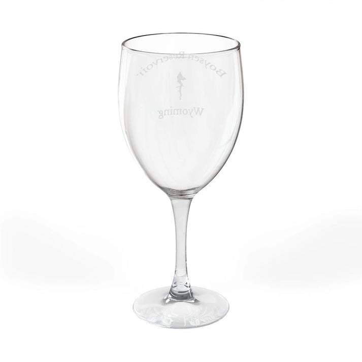 Wyoming  Boysen  Reservoir  Engraved  Wine  Glass  other  position  view  from  back  10.5oz.webp