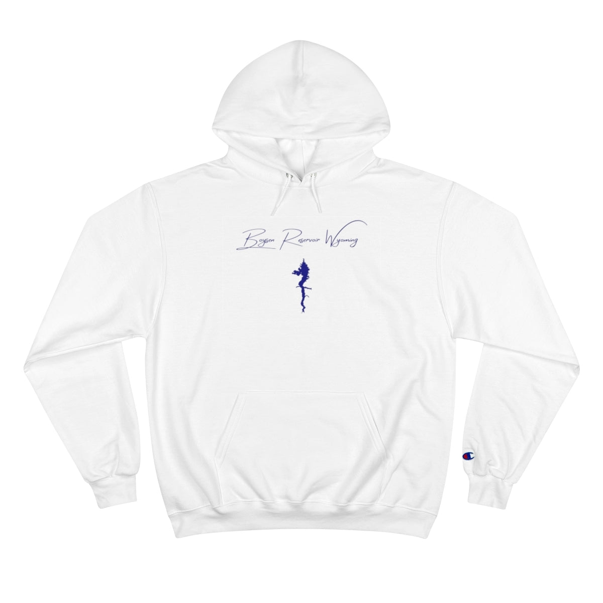 Wyoming  Boysen  Reservoir  Hoodie  front  position  view  from  front  white.webp