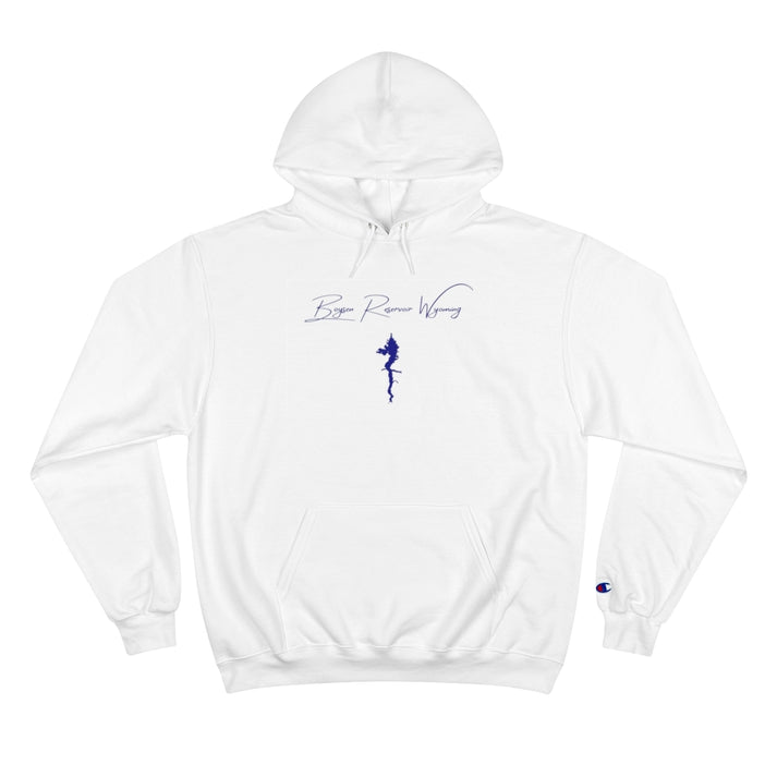 Wyoming  Boysen  Reservoir  Hoodie  front  position  view  from  front  white.webp