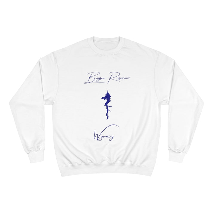 Wyoming  Boysen  Reservoir  Sweatshirt  front  position  view  from  front  white.webp