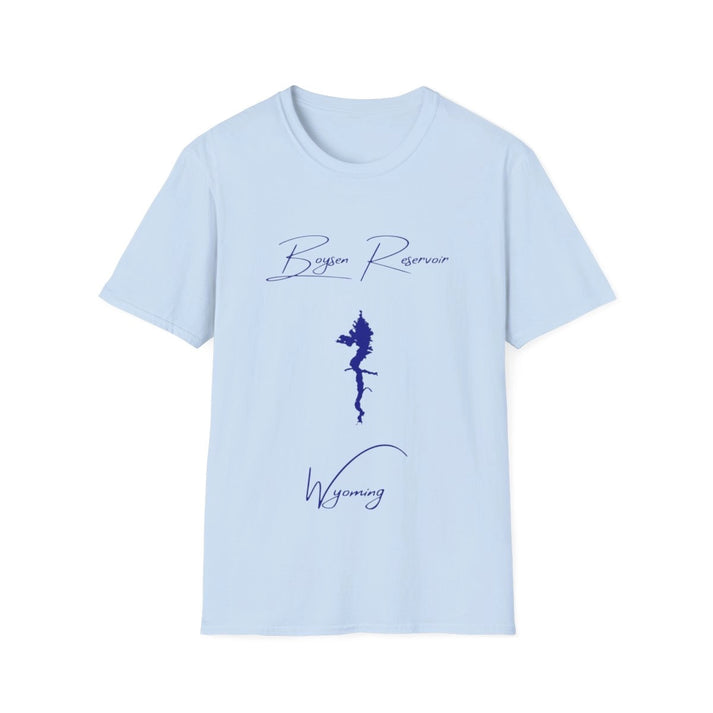 Wyoming  Boysen  Reservoir  T-shirt  front  position  view  from  front  light  blue.webp