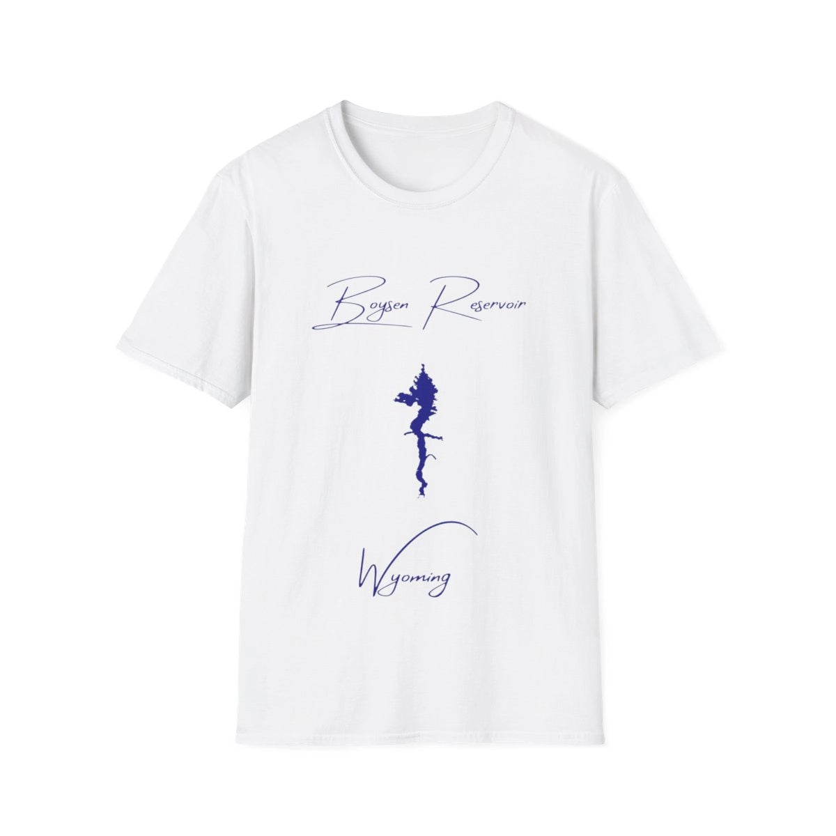 Wyoming  Boysen  Reservoir  T-shirt  front  position  view  from  front  white.webp