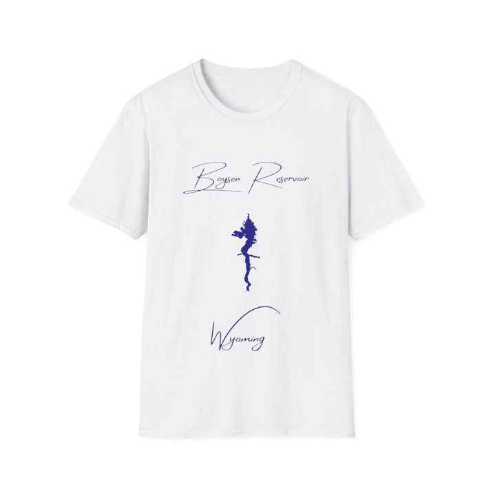 Wyoming  Boysen  Reservoir  T-shirt  front  position  view  from  front  white.webp