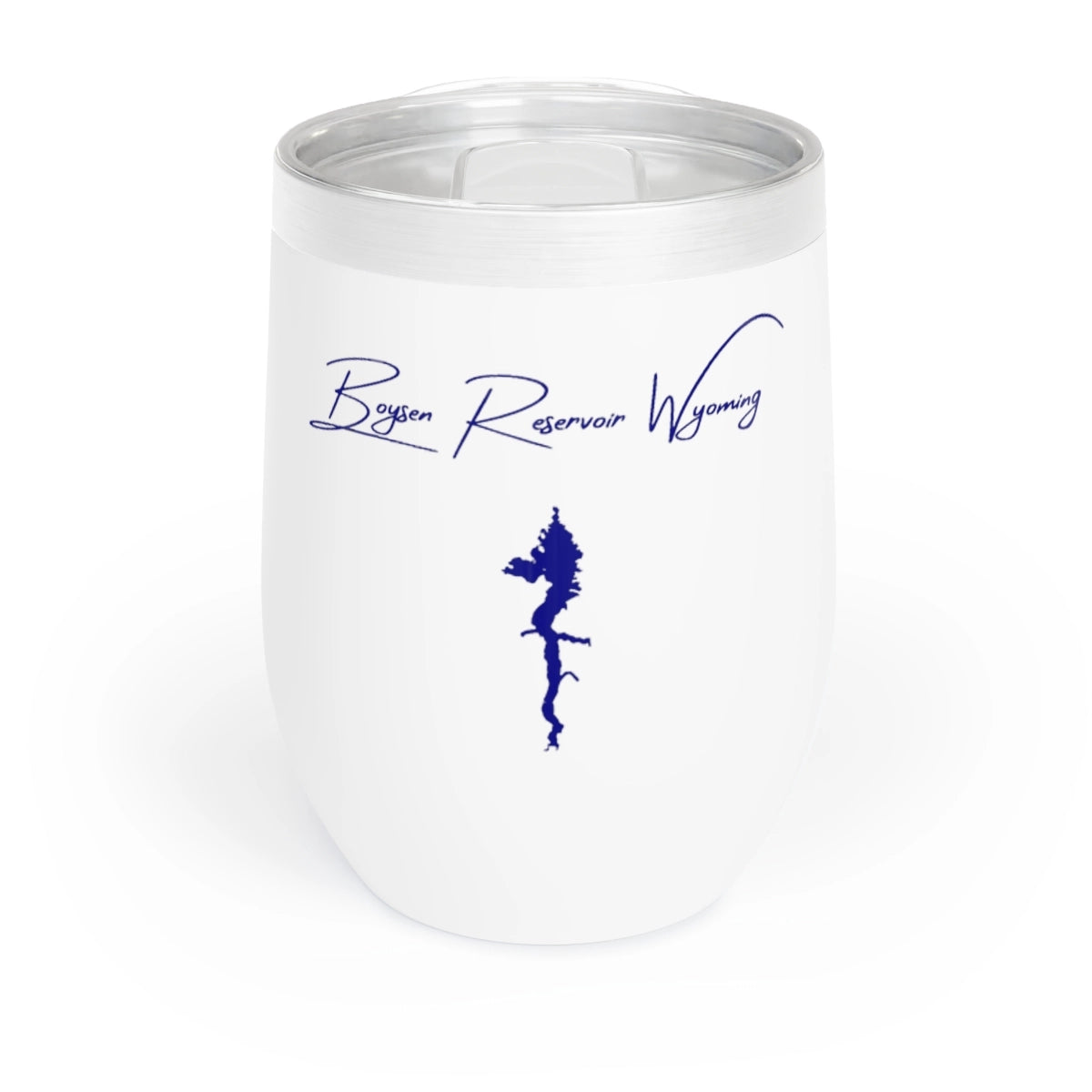 Wyoming  Boysen  Reservoir  Wine  Tumbler  front  position  view  from  front  white.webp