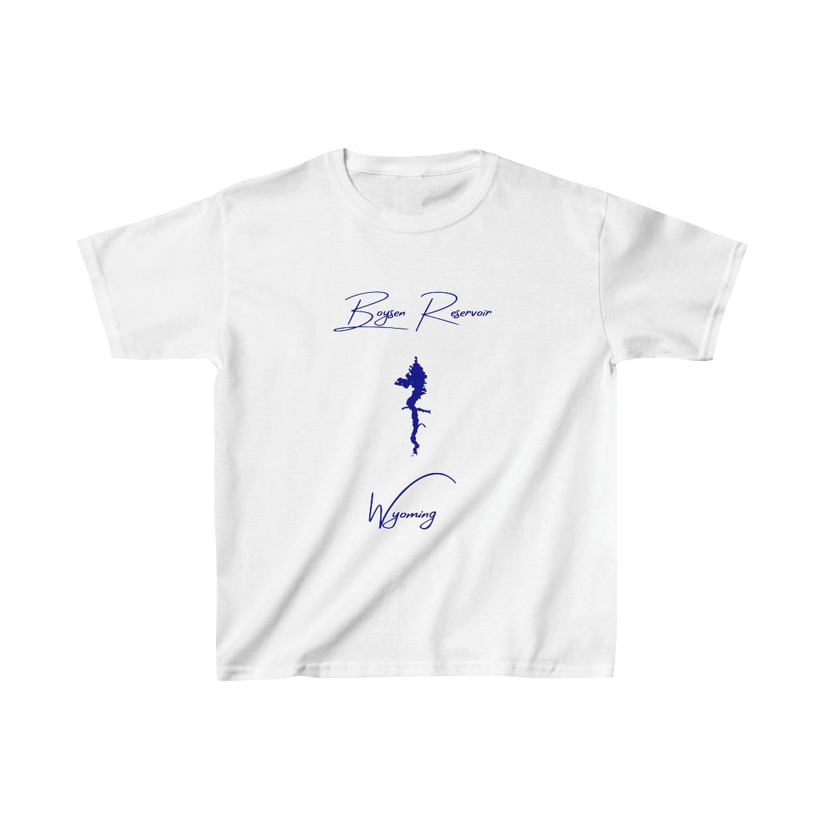 Wyoming  Boysen  Reservoir  Youth  T-shirt  front  position  view  from  front  white.webp