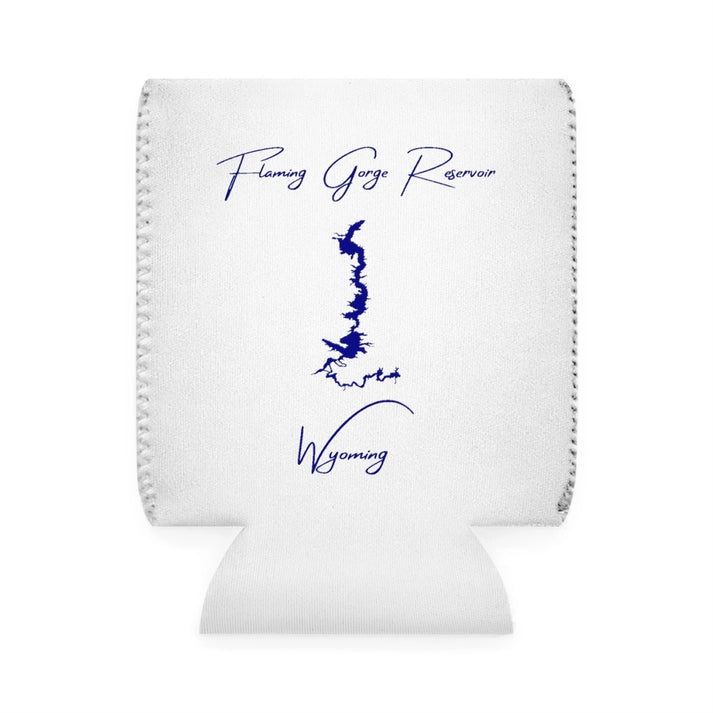 Wyoming  Flaming  Gorge  Reservoir  Can  Koozie  front  position  view  from  front-1  white.webp