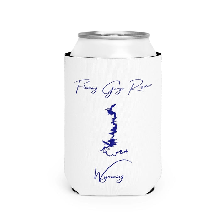 Wyoming  Flaming  Gorge  Reservoir  Can  Koozie  front  position  view  from  front-2  white.webp
