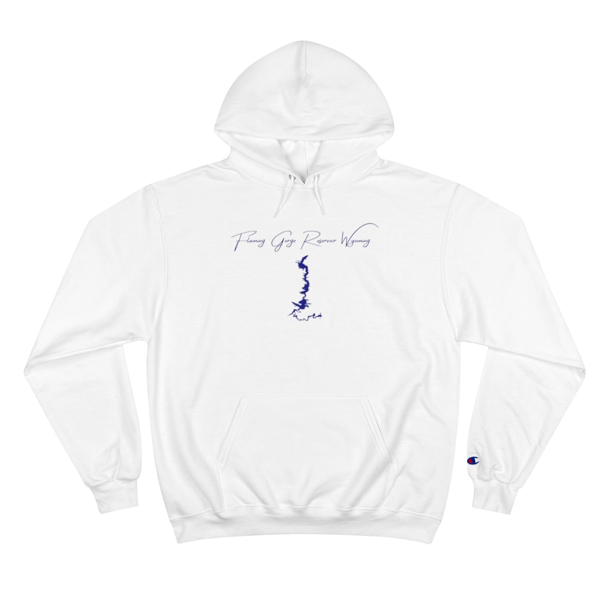 Wyoming  Flaming  Gorge  Reservoir  Hoodie  front  position  view  from  front  white.webp
