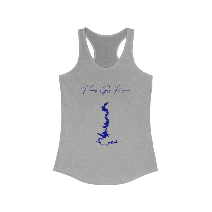 Wyoming  Flaming  Gorge  Reservoir  Racerback-Tank  front  position  view  from  front  heather  grey.webp