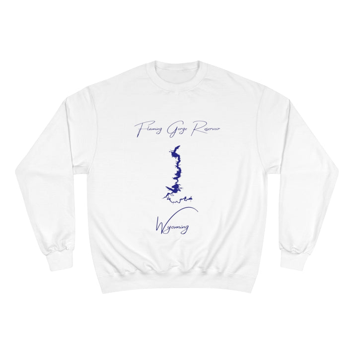 Wyoming  Flaming  Gorge  Reservoir  Sweatshirt  front  position  view  from  front  white.webp