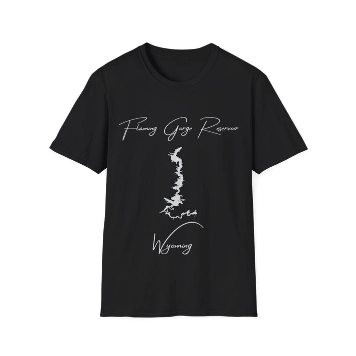 Wyoming  Flaming  Gorge  Reservoir  T-shirt  front  position  view  from  front  black.webp
