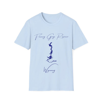 Wyoming  Flaming  Gorge  Reservoir  T-shirt  front  position  view  from  front  light  blue.webp