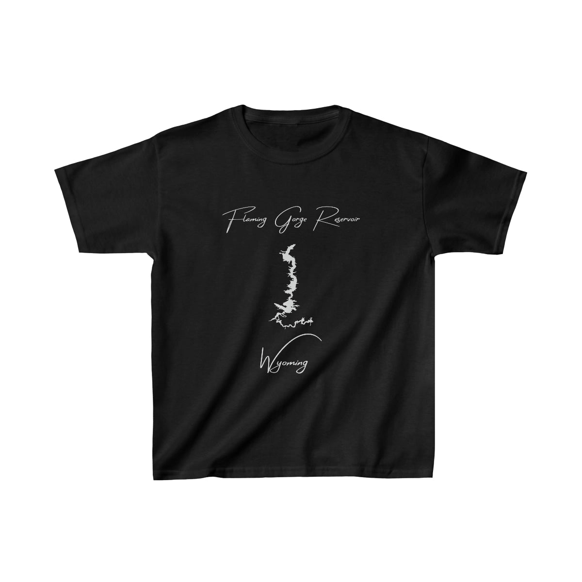 Wyoming  Flaming  Gorge  Reservoir  Youth  T-shirt  front  position  view  from  front  black.webp