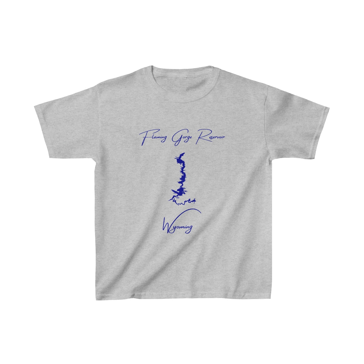 Wyoming  Flaming  Gorge  Reservoir  Youth  T-shirt  front  position  view  from  front  sport  grey.webp