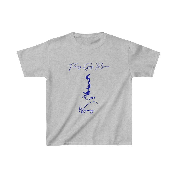 Wyoming  Flaming  Gorge  Reservoir  Youth  T-shirt  front  position  view  from  front  sport  grey.webp