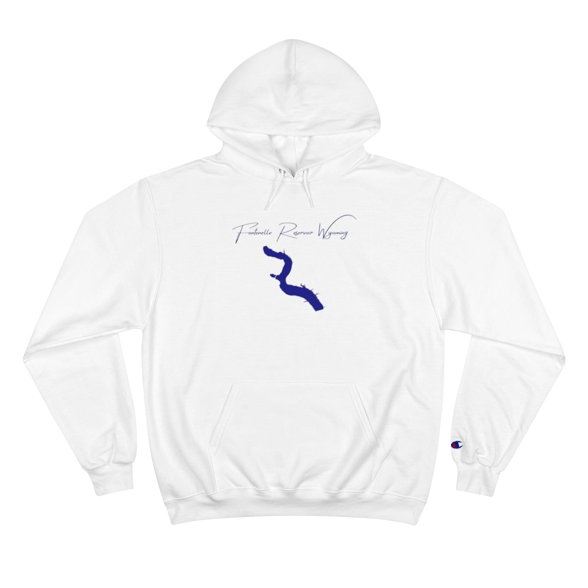 Wyoming  Fontenelle  Reservoir  Hoodie  front  position  view  from  front  white.webp