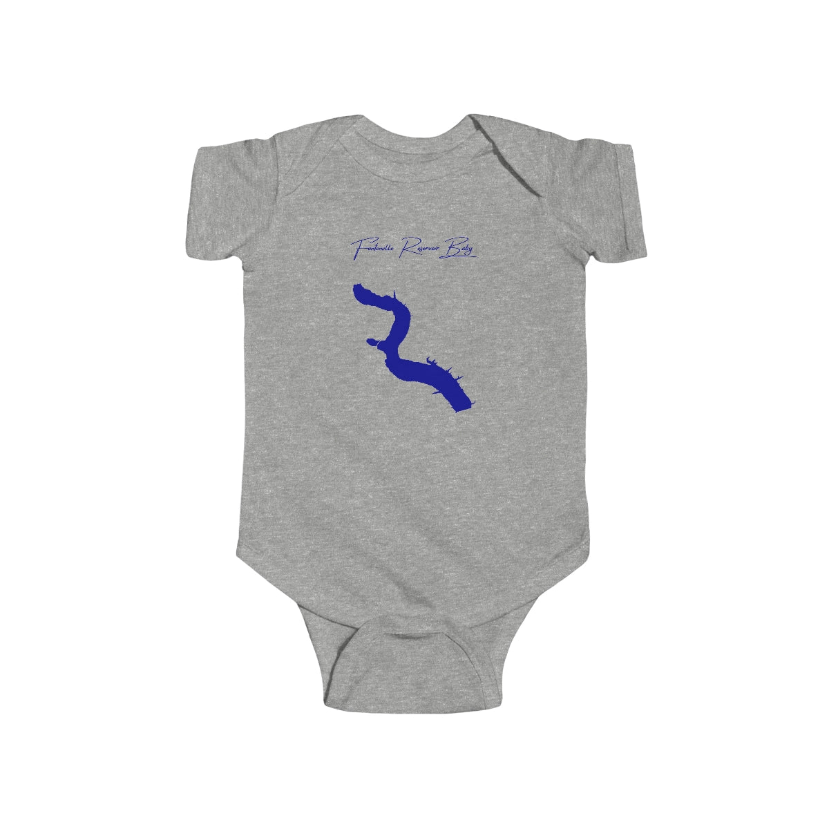 Wyoming  Fontenelle  Reservoir  Onesie  front  position  view  from  front  heather.webp