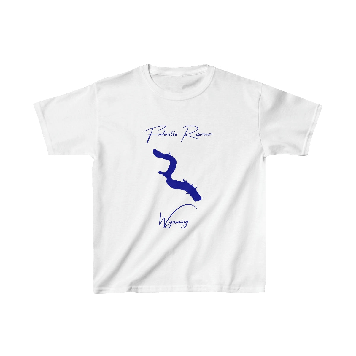Wyoming  Fontenelle  Reservoir  Youth  T-shirt  front  position  view  from  front  white.webp