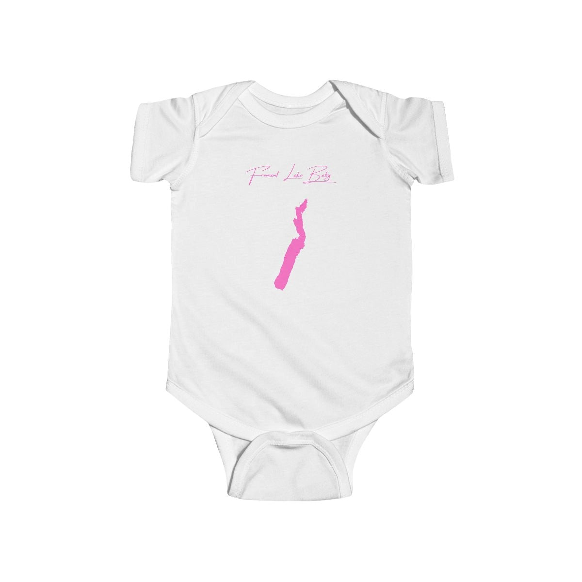 Wyoming  Fremont  Lake  Onesie  front  position  view  from  front  white.webp