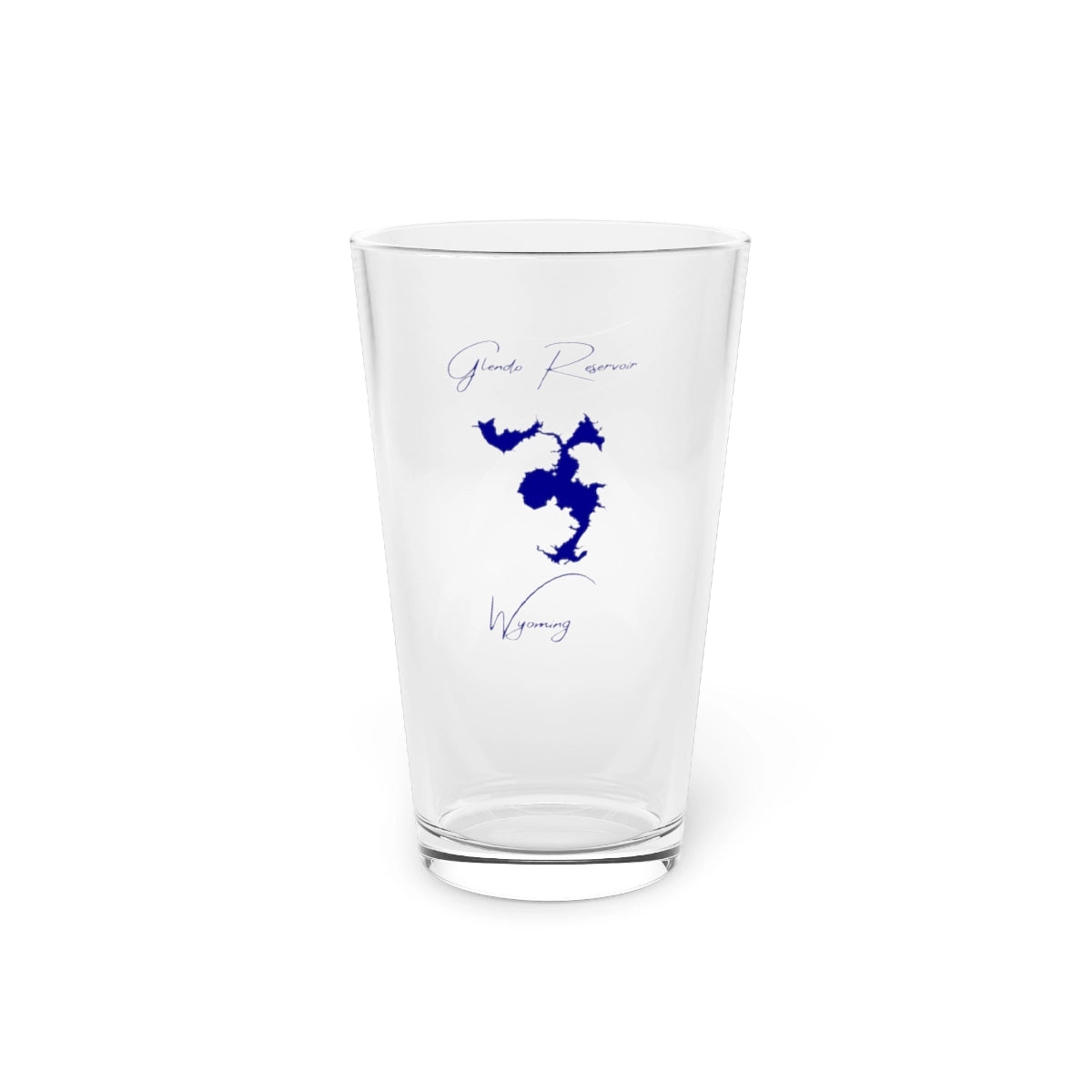 Wyoming  Glendo  Reservoir  16oz  Pint  Glass  front  position  view  from  front  16oz.webp