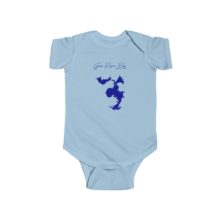 Wyoming  Glendo  Reservoir  Onesie  front  position  view  from  front  light  blue.webp