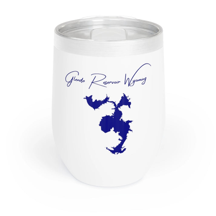 Wyoming  Glendo  Reservoir  Wine  Tumbler  front  position  view  from  front  white.webp