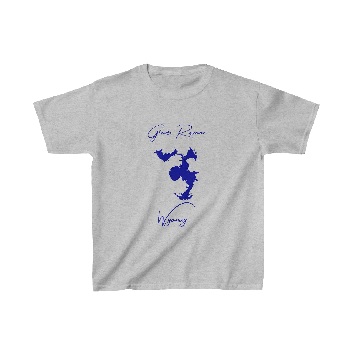 Wyoming  Glendo  Reservoir  Youth  T-shirt  front  position  view  from  front  sport  grey.webp