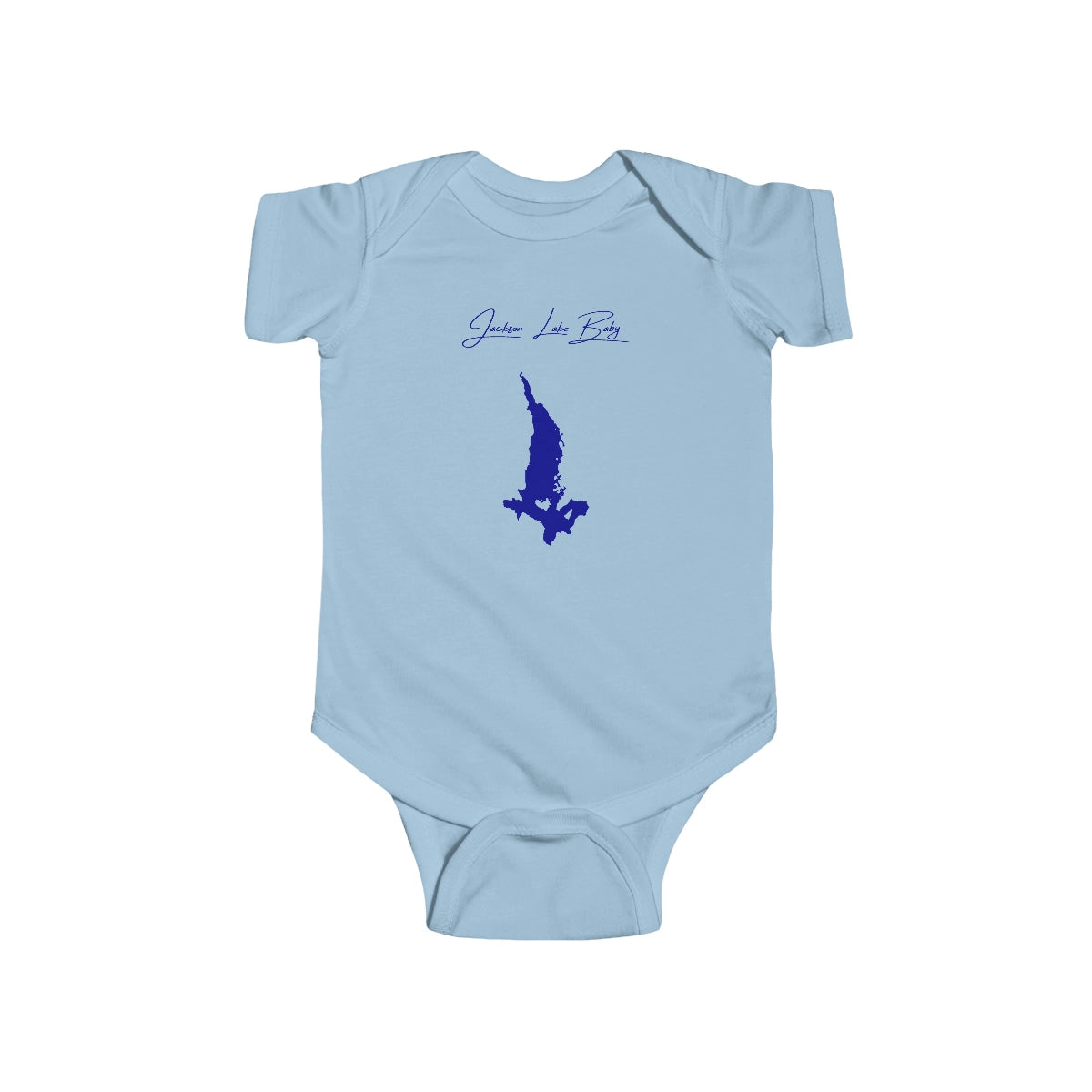 Wyoming  Jackson  Lake  Onesie  front  position  view  from  front  light  blue.webp
