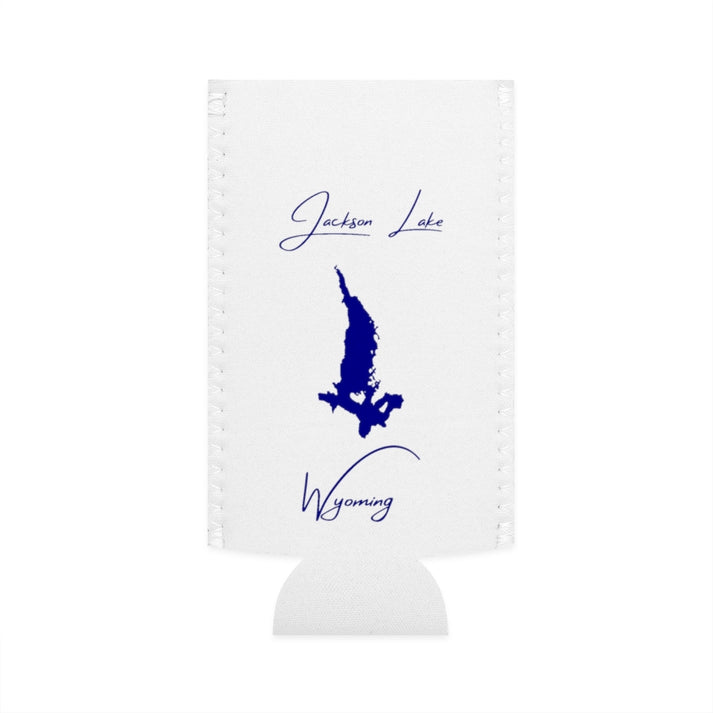 Wyoming  Jackson  Lake  Slim  Can  Koozie  front  position  view  from  flat-front  white.webp