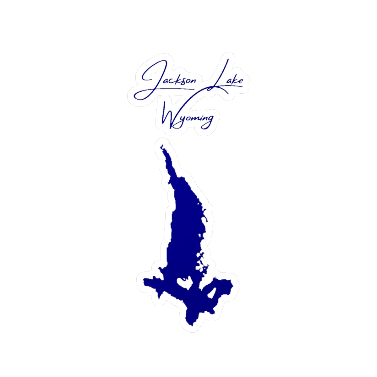 Wyoming  Jackson  Lake  Vinyl  Decal  other  position  view  from  front  4  x  6.webp