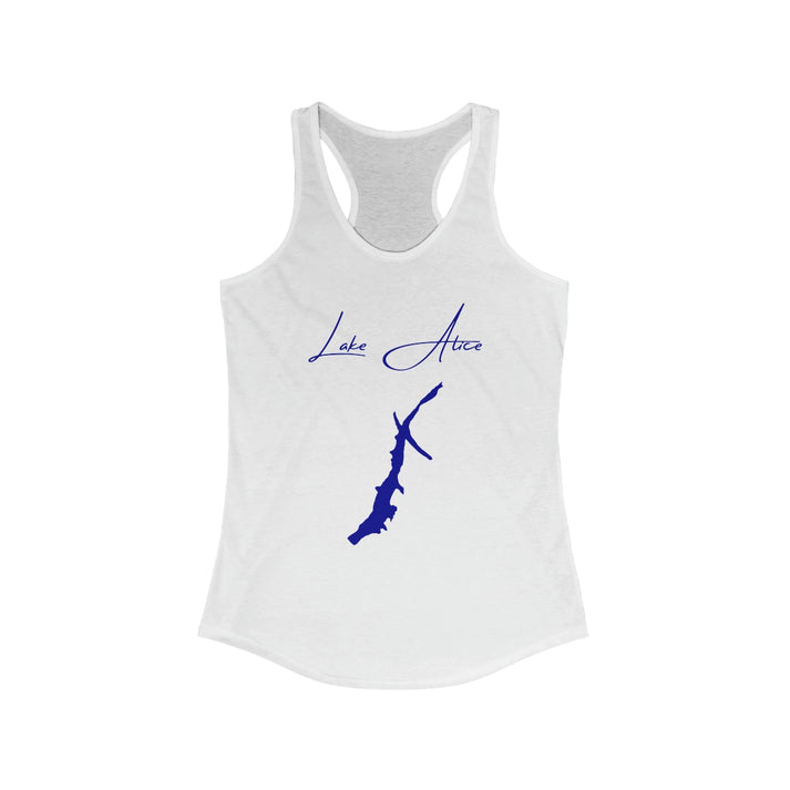 Wyoming  Lake  Alice  Racerback-Tank  front  position  view  from  front  solid  white.webp